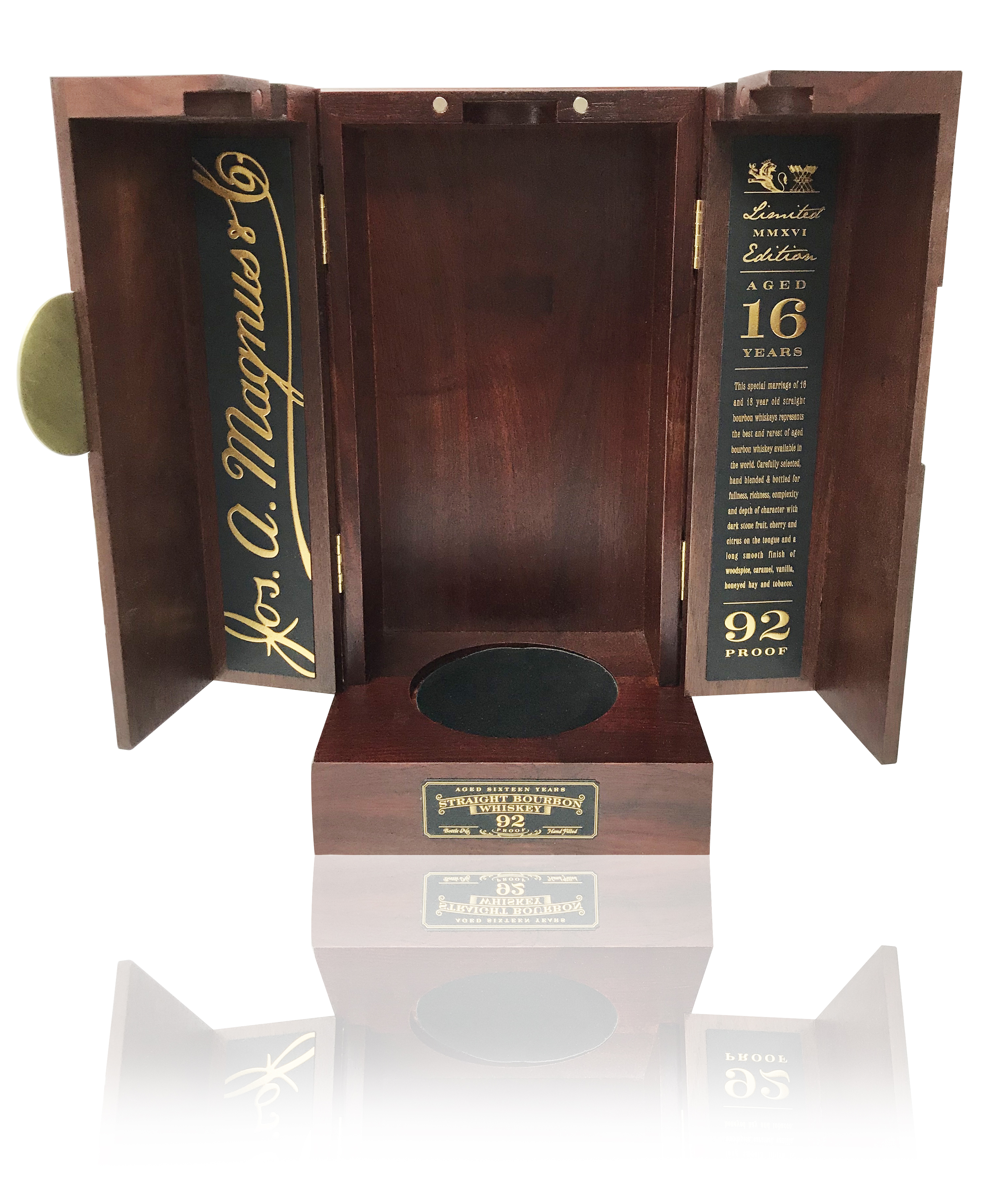 Jos A Magnus Open Packaging Bourbon Case.